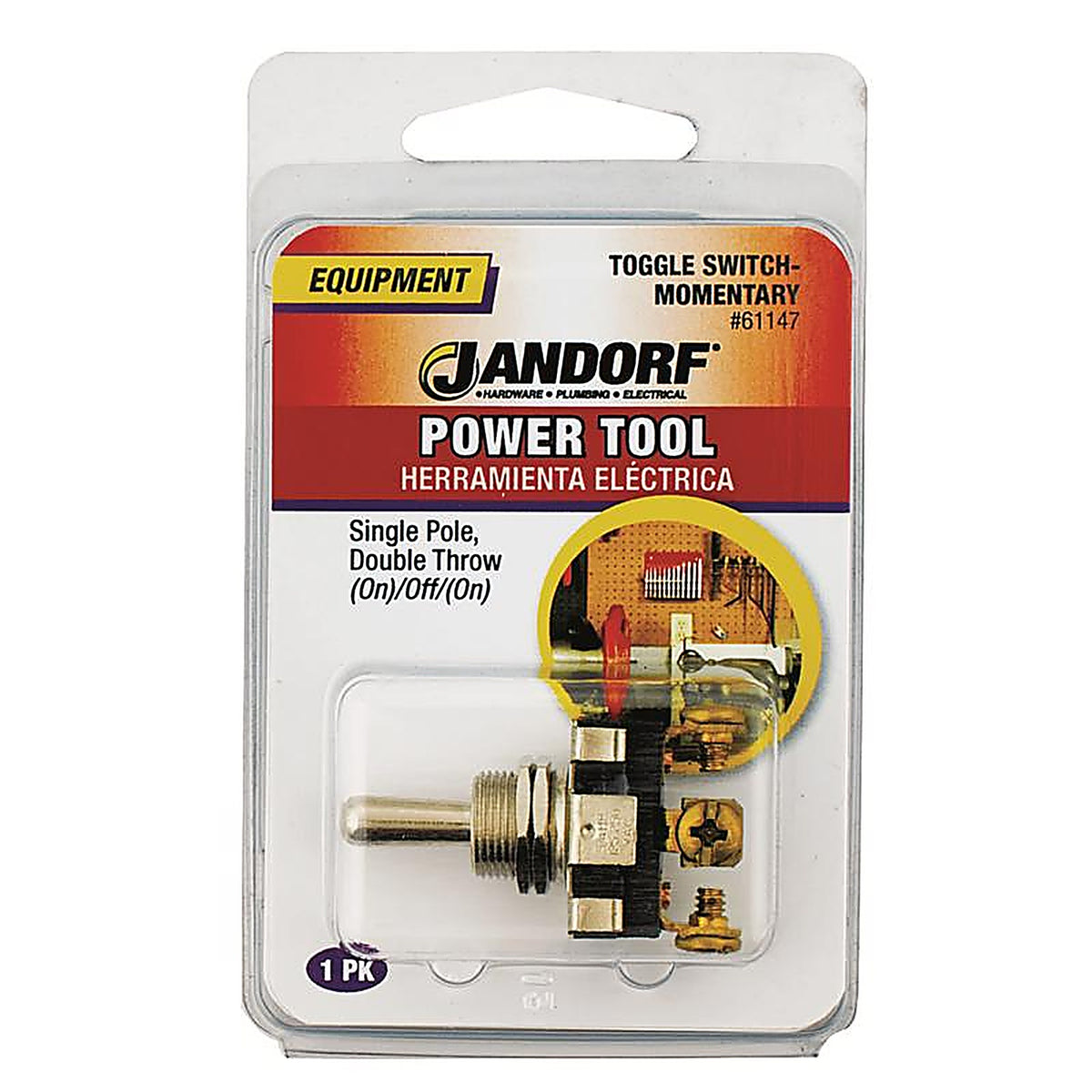 Jandorf 61147 20 amps Single Pole Toggle Power Tool Switch Silver 1/Pack