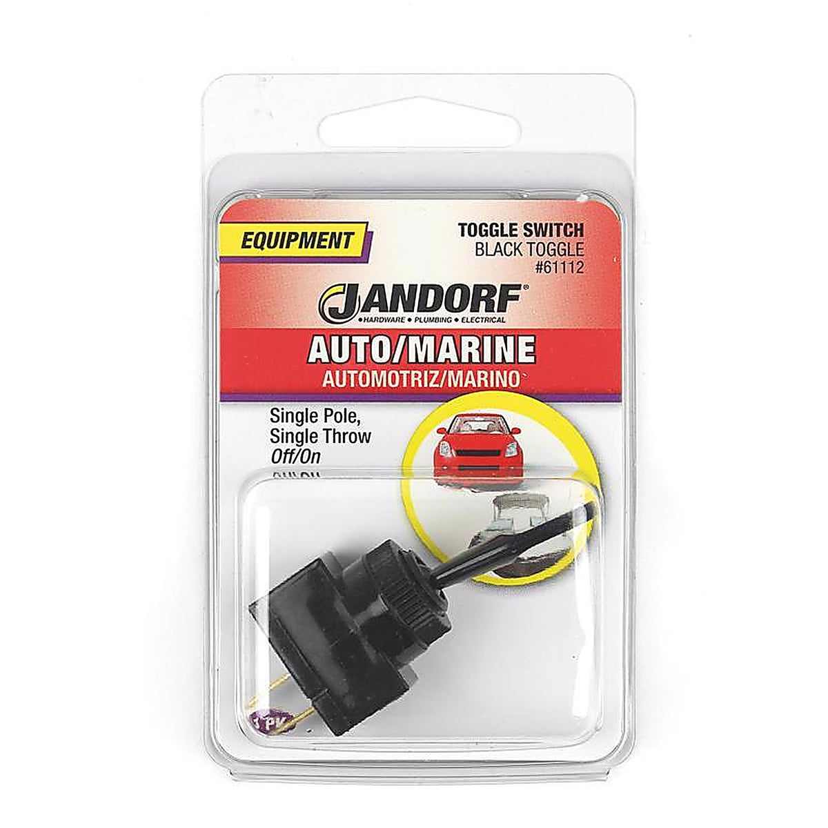 Jandorf 61112 20 amps Single Pole Toggle Automotive/Marine Switch Black 1/Pack