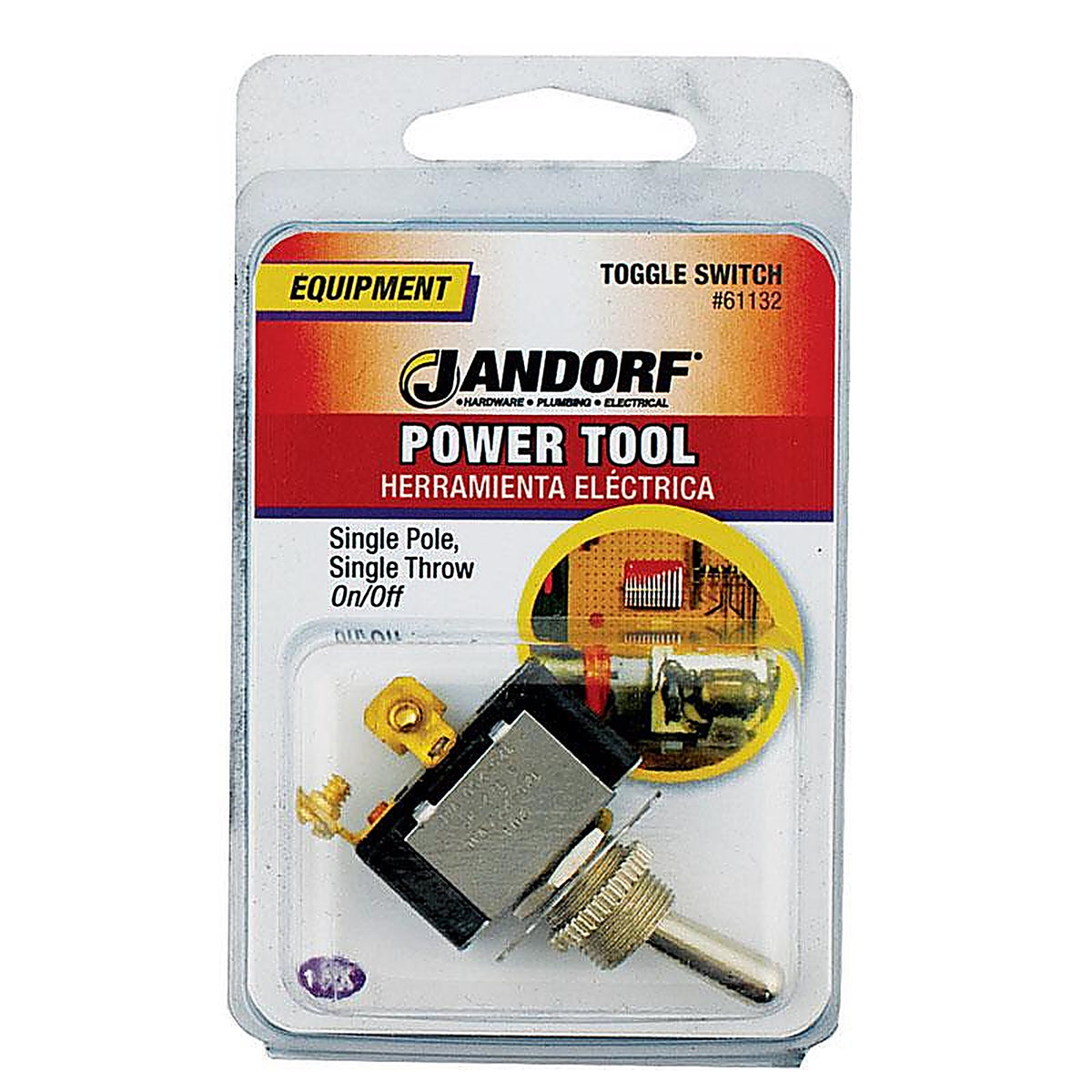 Jandorf 61132 20 amps Single Pole Toggle Power Tool Switch Silver 1/Pack