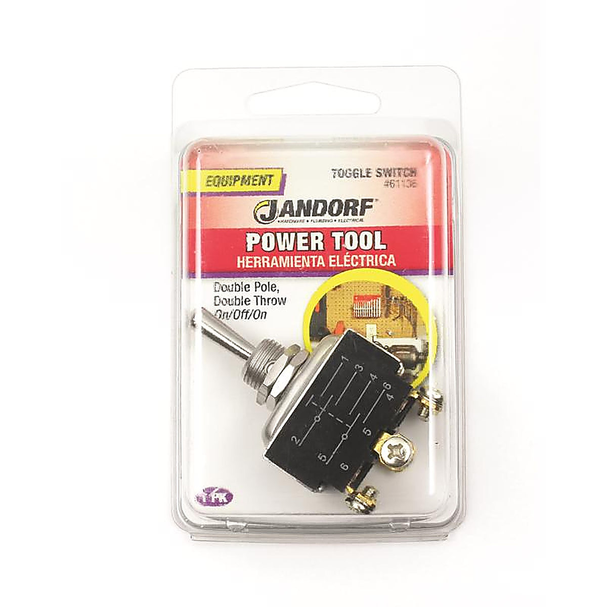 Jandorf 61136 20 amps Double Pole Toggle Power Tool Switch Silver 1/Pack