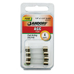 Jandorf 60631 AGC 4 amps Fast Acting Fuse 4/Pack