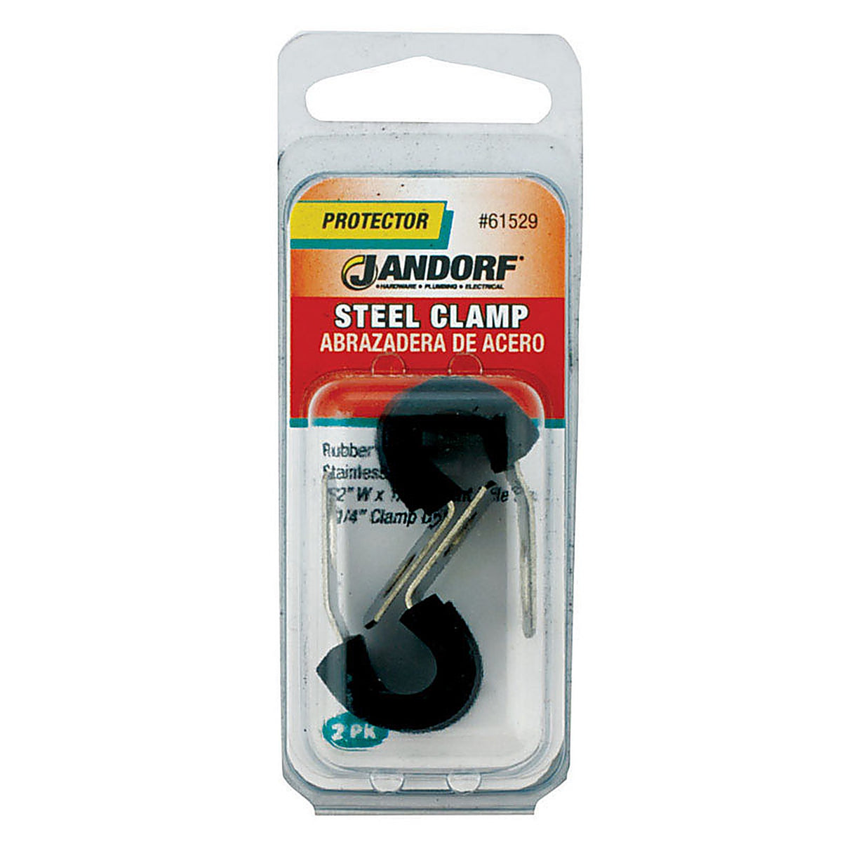Jandorf 61529 1/4 in. Dia. Stainless Steel Cushion Clamp 2/Pack