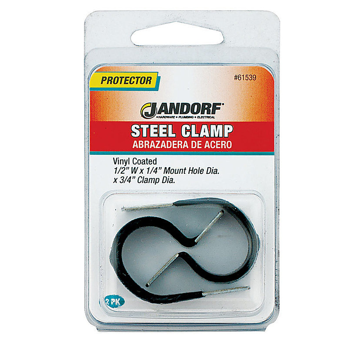 Jandorf 61539 3/4 in. Dia. Steel Clamp 2/Pack