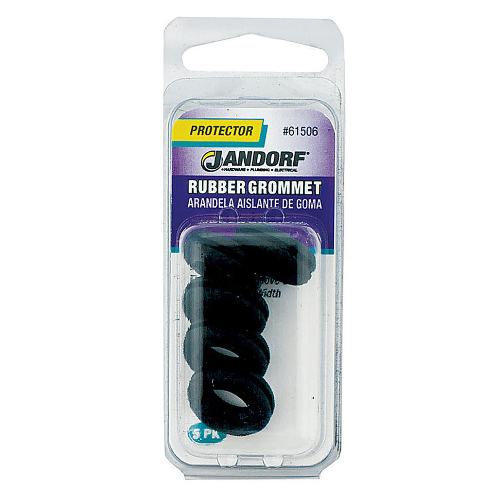 Jandorf 61506 3/4 in. Dia. Rubber Grommet 5/Pack