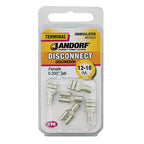 Jandorf 60824 12-10 Ga. Uninsulated Wire Female Disconnect Silver 5/Pack