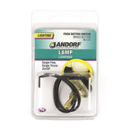 Jandorf 61224 6 amps Single Pole Push Button Appliance Switch Black/Brass 1/Pack
