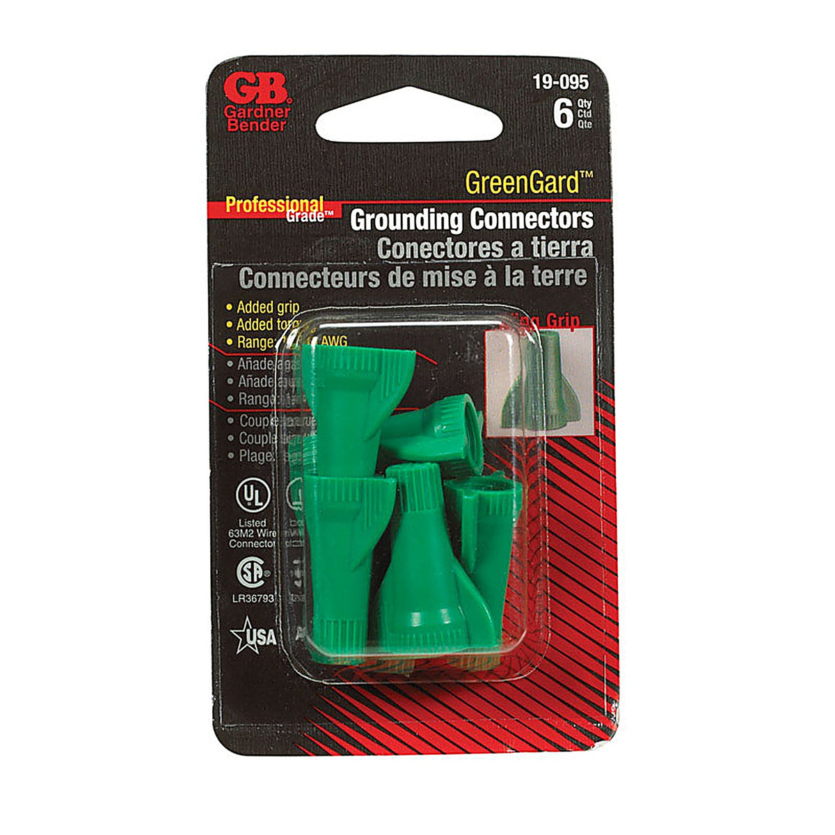 Gardner Bender 19-095 Gardner Bender GreenGard 14-10 Ga. Copper Wire Wire Connector Green 6/Pack