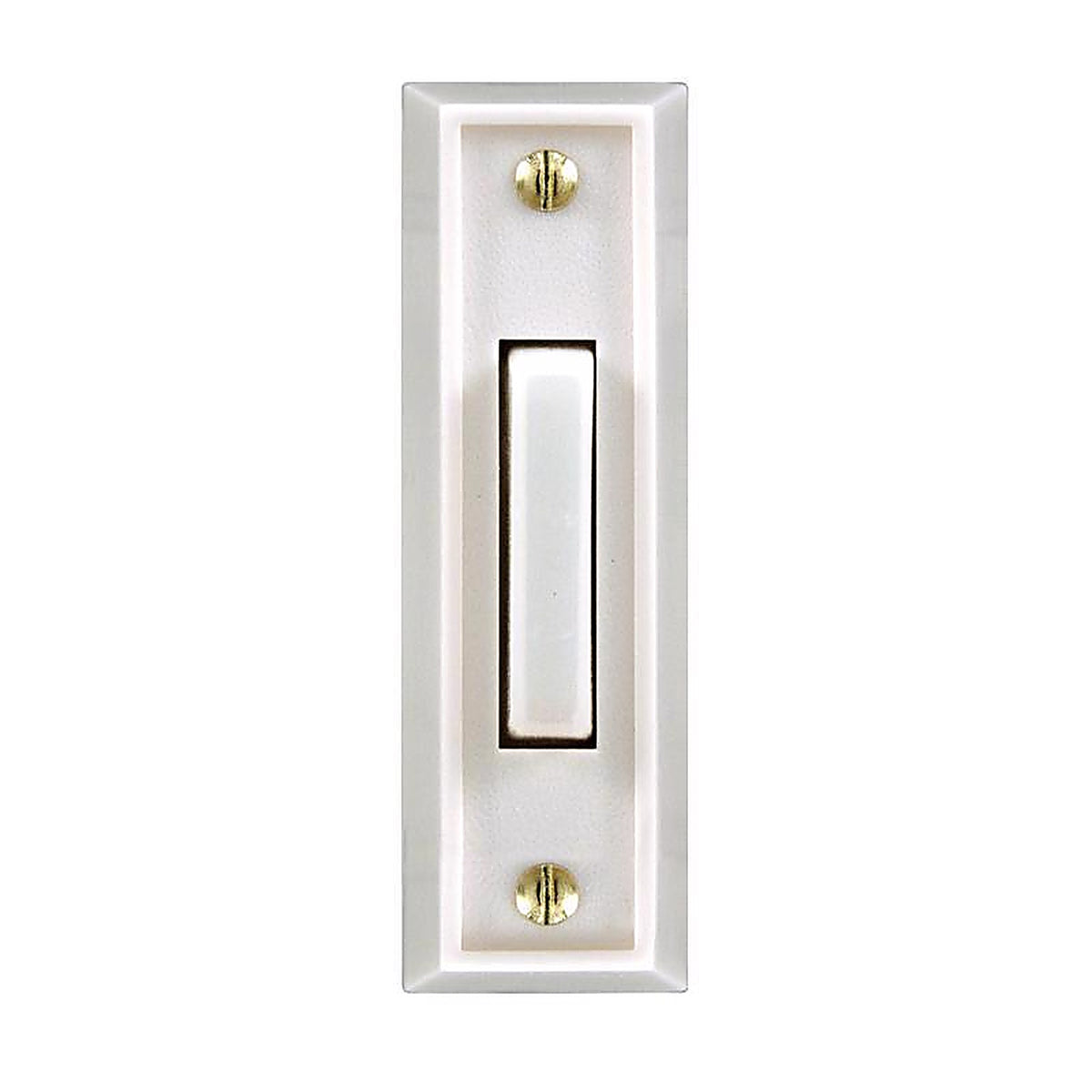 Heath-Zenith SL-315-1-00 White Plastic Wired Pushbutton Doorbell