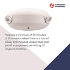 Lithonia Lighting 264E6T Switch Hardwired LED White Emergency Light