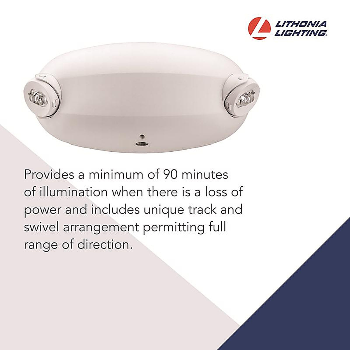 Lithonia Lighting 264E6T Switch Hardwired LED White Emergency Light