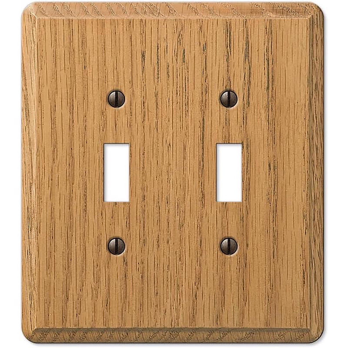 Amerelle 901TTL Contemporary Brown 2 gang Wood Toggle Wall Plate 1/Pack