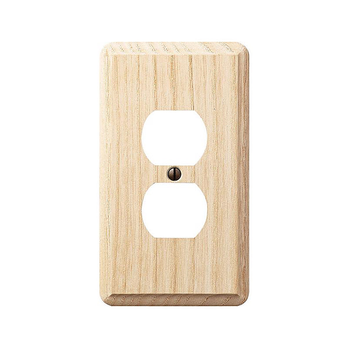 Amerelle 401D Contemporary Unfinished Beige 1 gang Wood Duplex Outlet Wall Plate 1/Pack