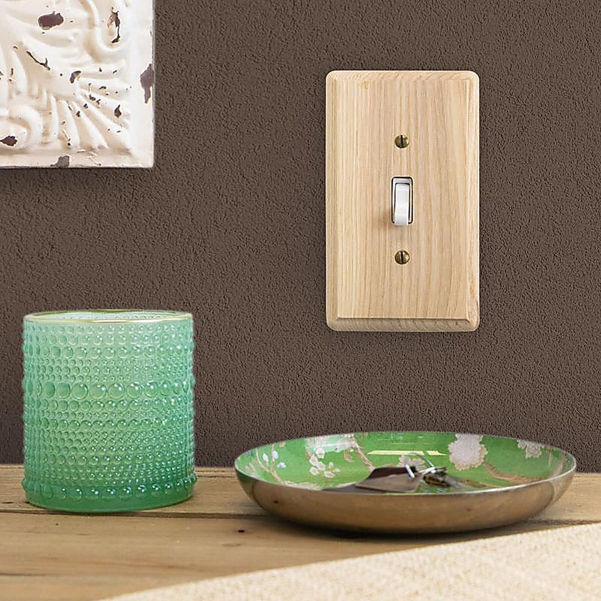 Amerelle 401D Contemporary Unfinished Beige 1 gang Wood Duplex Outlet Wall Plate 1/Pack