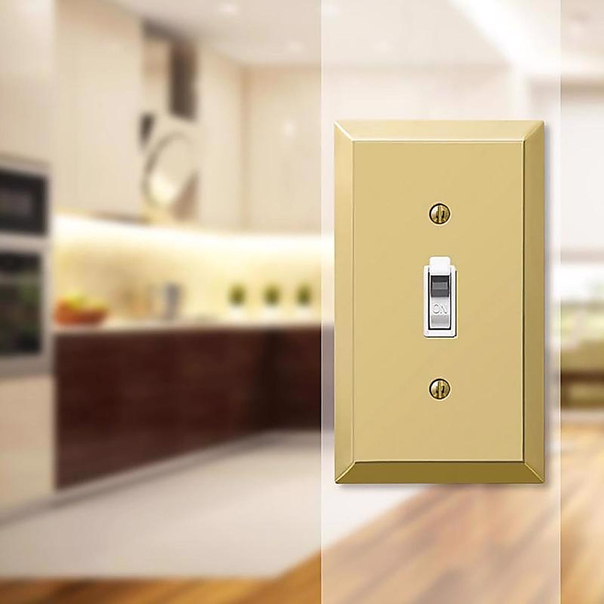 Amerelle 163TBR Century Aged Bronze Brass 1 gang Stamped Steel Toggle Wall Plate 1/Pack