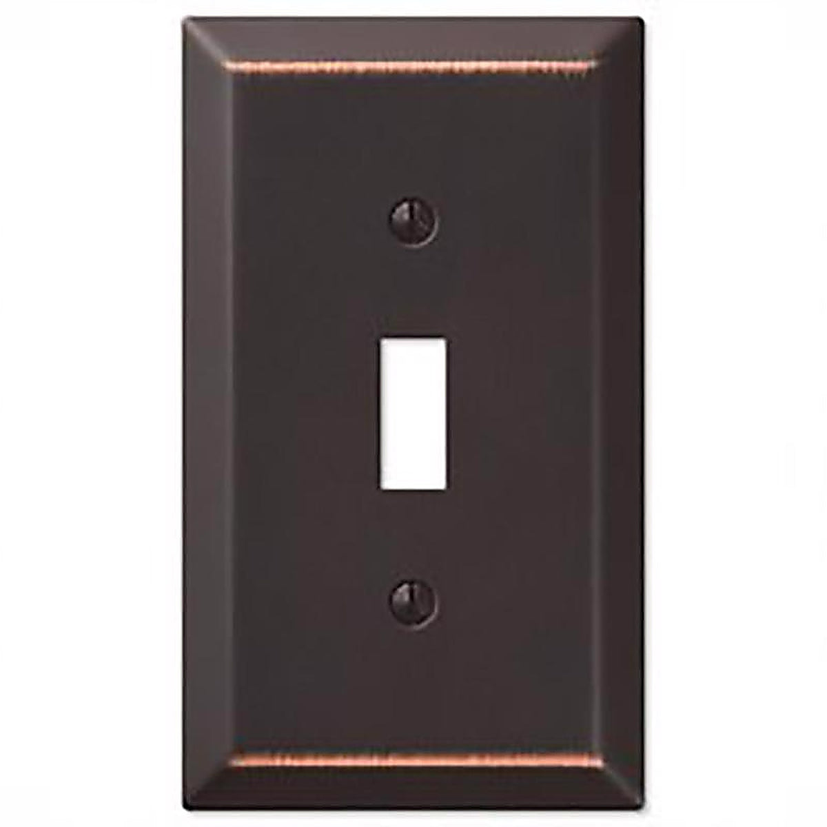 Amerelle 163TDB Century Aged Bronze Bronze 1 gang Stamped Steel Toggle Wall Plate 1/Pack