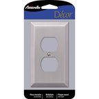 Amerelle 163DBN Century Brushed Nickel Gray 1 gang Stamped Steel Duplex Outlet Wall Plate 1/Pack