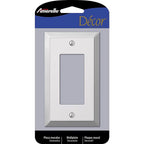 Amerelle 161R Century Polished Chrome Light Gray 1 gang Stamped Steel Rocker Wall Plate 1/Pack