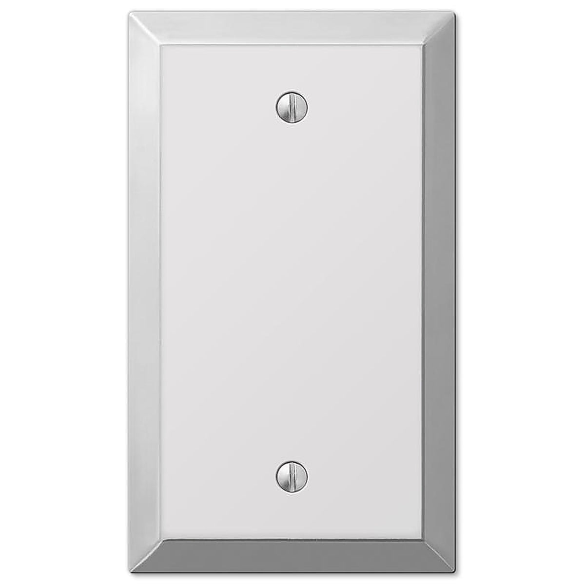 Amerelle 161B Century Polished Chrome Light Gray 1 gang Stamped Steel Blank Wall Plate 1/Pack