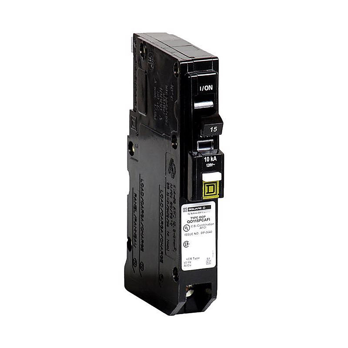 Square D QO115PCAFIC QO 15 amps Arc Fault/Ground Fault Single Pole Circuit Breaker