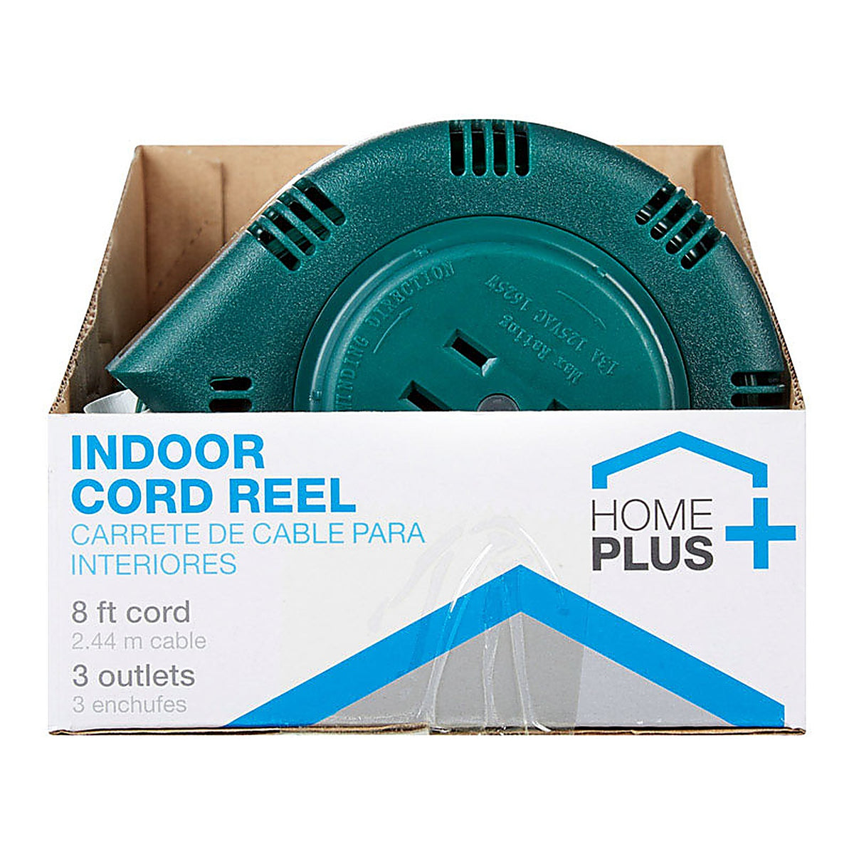 Home Plus FW-735-D 8 ft. L Plastic Cord Reel