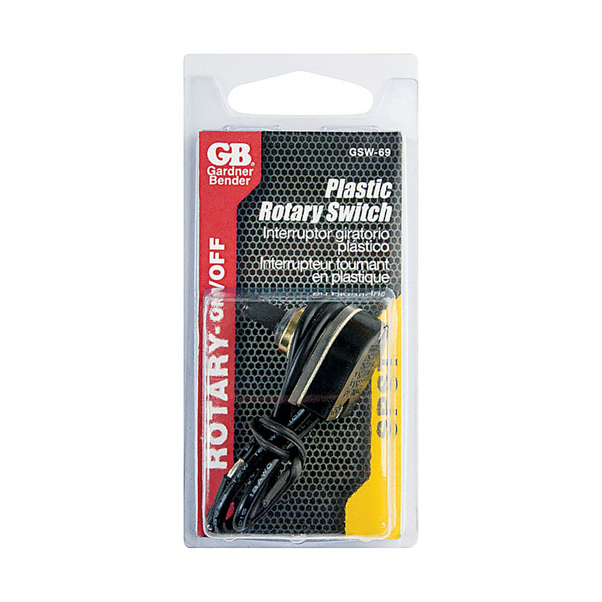 Gardner Bender GSW-69 Single Pole Rotary Switch Black 1/Pack