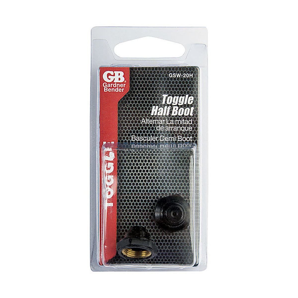 Gardner Bender GSW-20H Half-Boot Toggle Switch Black 2/Pack