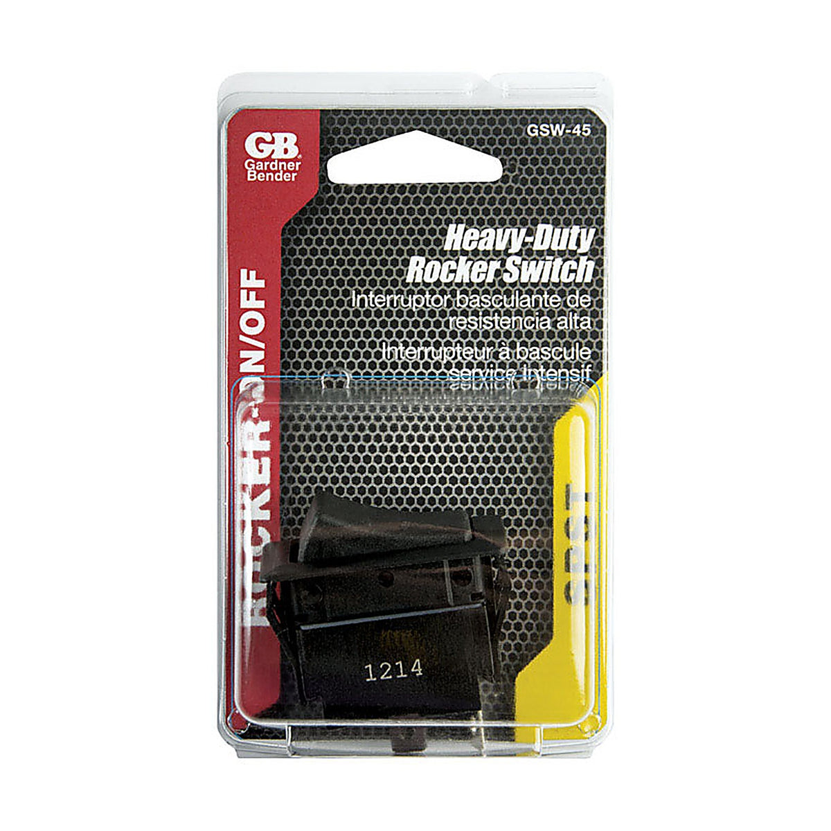 Gardner Bender GSW-45 Rocker Switch Black 1/Pack