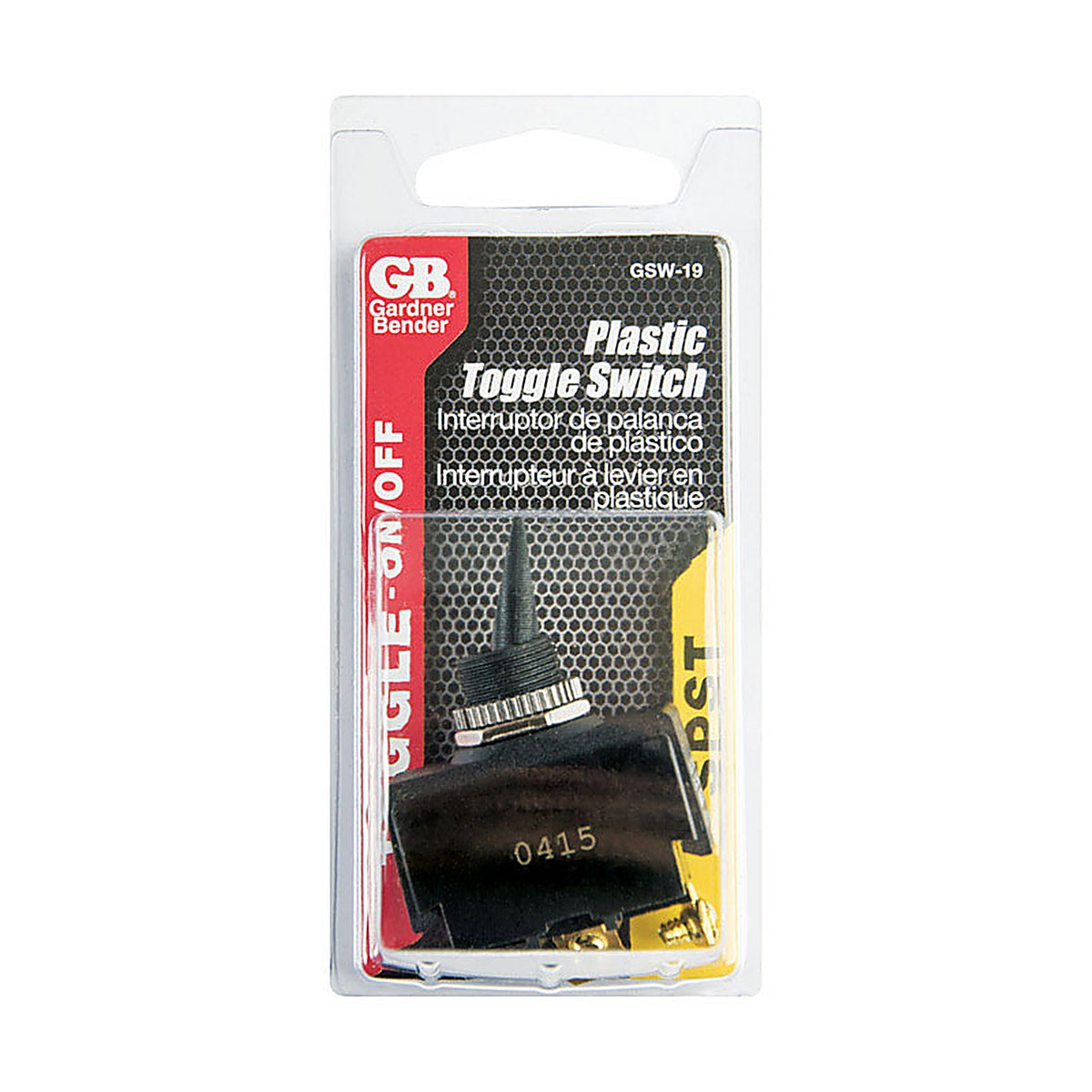 Gardner Bender GSW-19 Toggle Switch Black 1/Pack