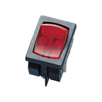 Gardner Bender GSW-48 Rocker Switch Black/Red 1/Pack