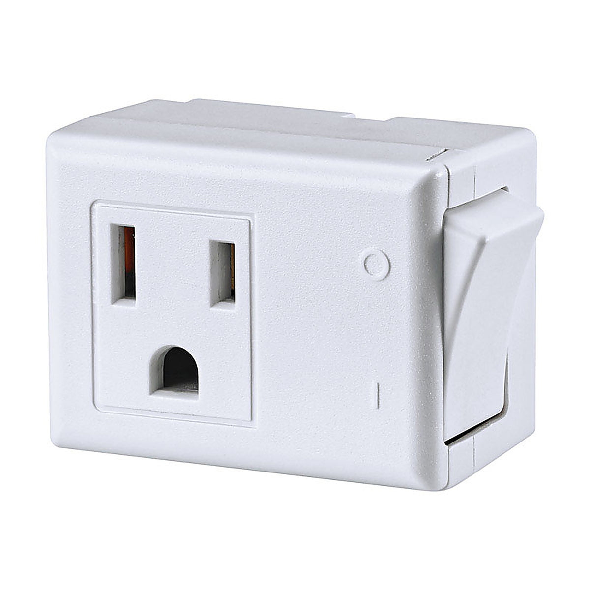 Leviton C22-01470-00W Grounded 1 outlets Switch Tap Adapter 1/Pack