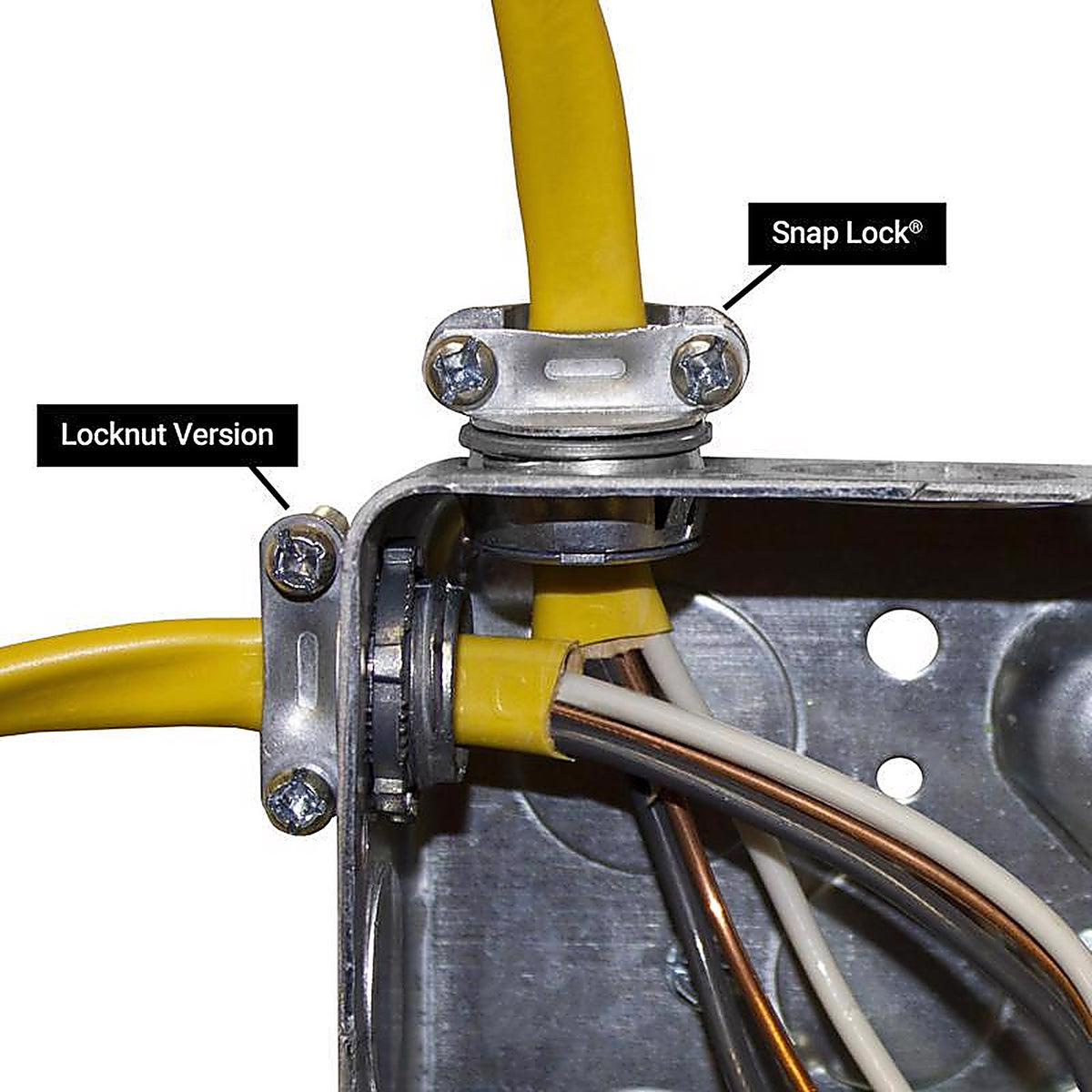 Sigma Electric 44655 Snap Lock NM/SE Clamp Cable Connector 2/Pack