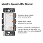 Lutron MSCL-OP153MH-WH Maestro White 150 watt 3-Way Dimmer Switch 1/Pack
