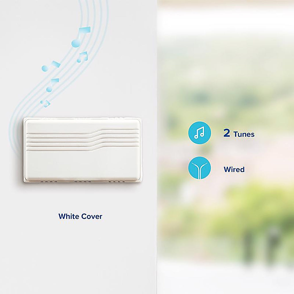 Heath-Zenith SL-27102-90 White Plastic Wired Door Chime Kit