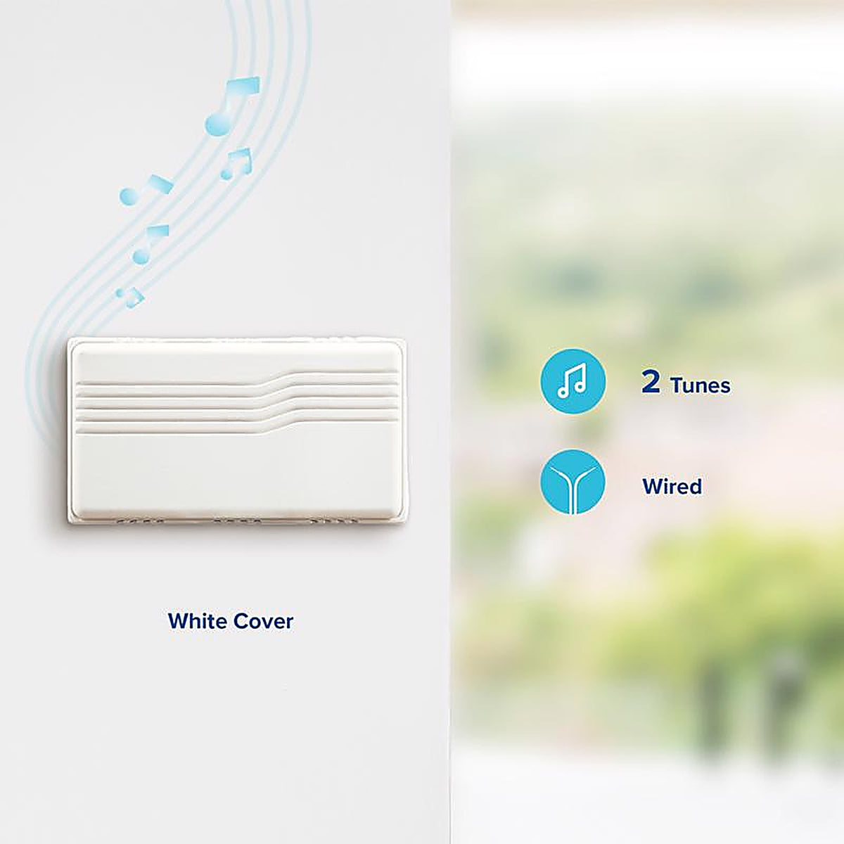Heath-Zenith SL-27102-90 White Plastic Wired Door Chime Kit
