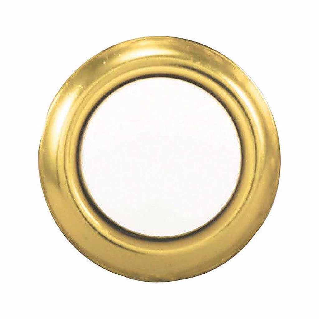 Heath-Zenith SL-765-00 Polished Brass Gold/White Metal Wired Pushbutton Doorbell