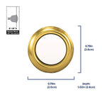 Heath-Zenith SL-765-00 Polished Brass Gold/White Metal Wired Pushbutton Doorbell