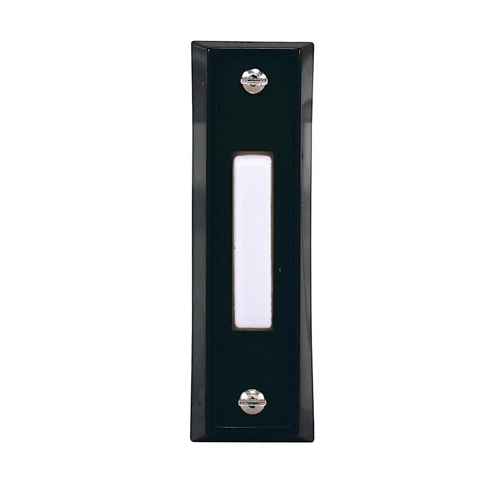 Heath-Zenith SL-664-03 Black Plastic Wired Pushbutton Doorbell