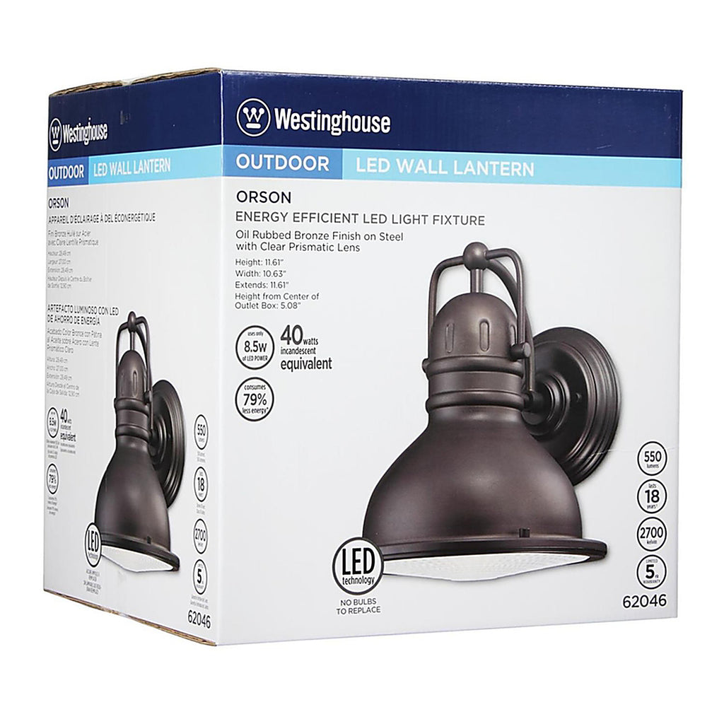 Westinghouse 62046 Oil Rubbed Bronze Switch LED Lantern Fixture