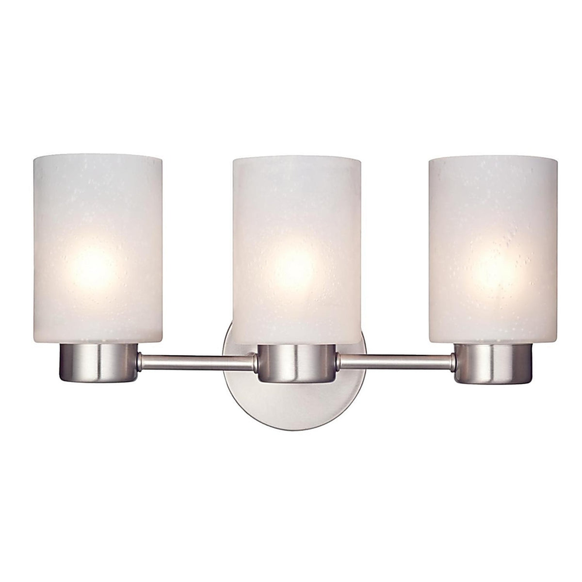 Westinghouse 62279 Sylvestre 3-Light Brushed Nickel Gray Cylindrical Wall Sconce