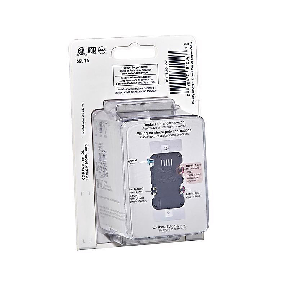 Leviton TSL06-1KT Light Almond 600 watt Toggle Dimmer Switch 1/Pack