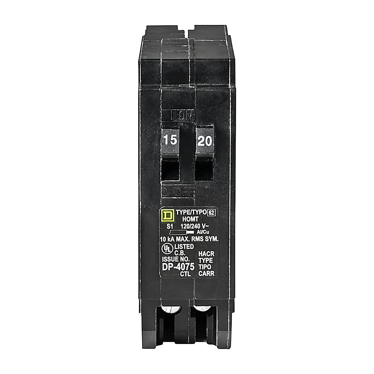Scheinder HOMT1520CP Square D 15/20 amps Tandem Single Pole Circuit Breaker
