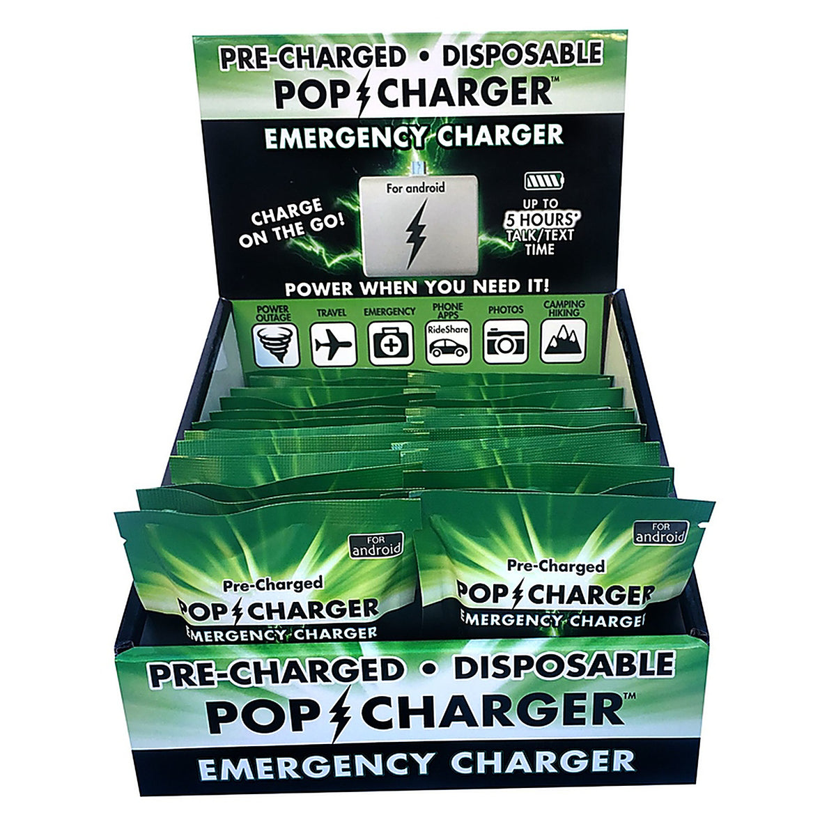 Zorbitz 2463 Zorbitz Pop Charger Disposable Emergency Cell Phone Charger 1/Pack