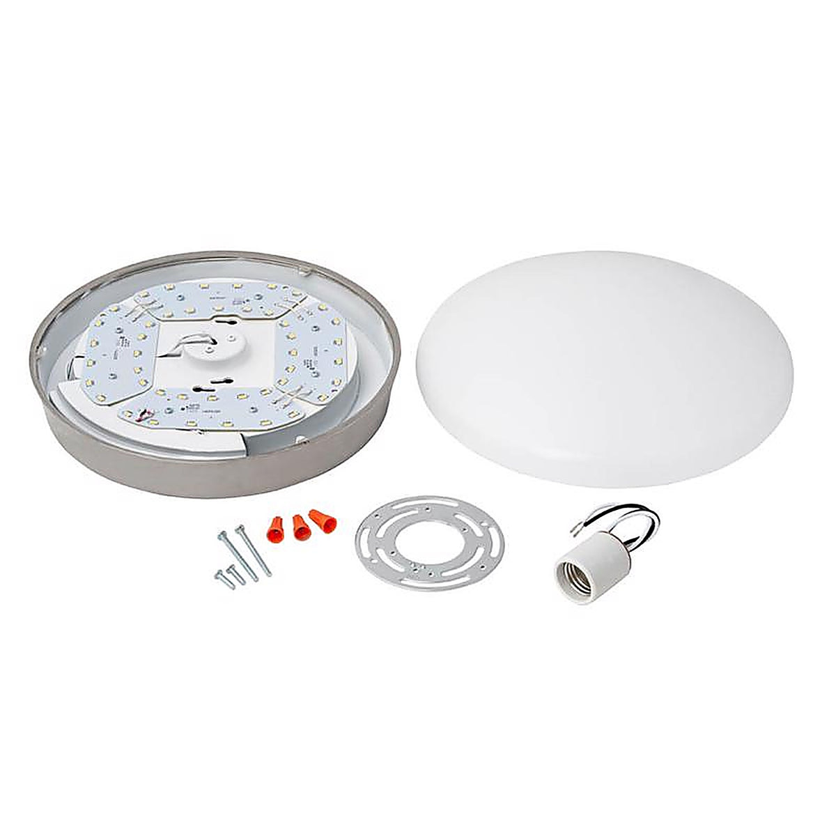 ETI 54652141 Spin Light 4.2 in. H x 11 in. W x 11 in. L White LED Ceiling Spin Light