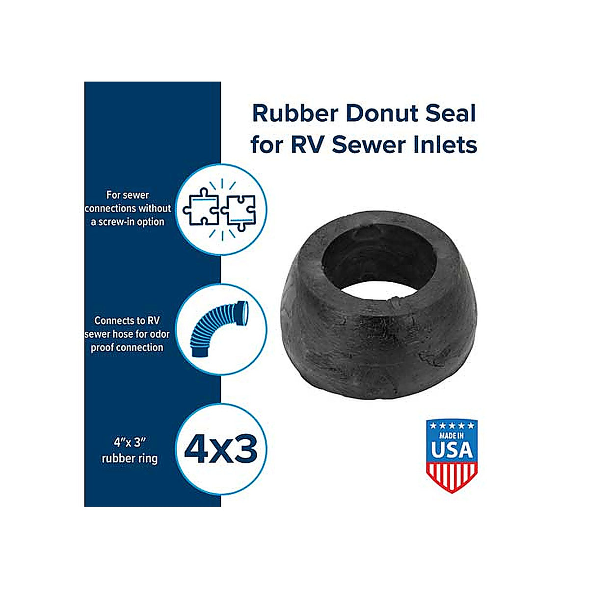 Camco - 39313 - Sewer Hose Seal 4in X 3in, Skinpack