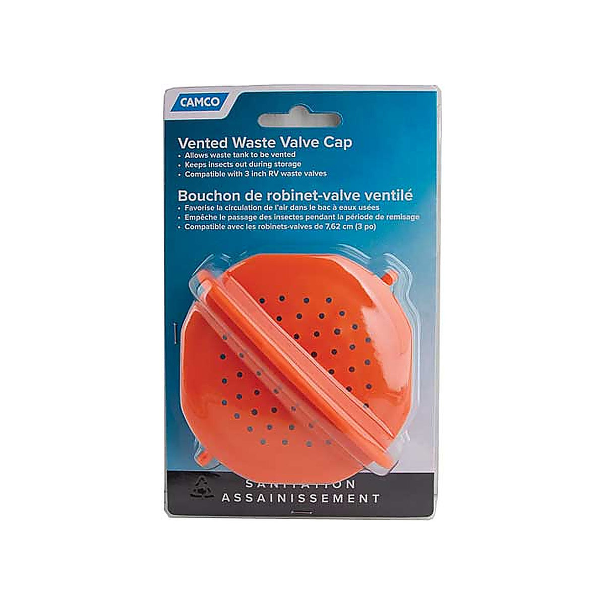Camco - 39934 - Sewer - Vented Waste Valve Cap (e/f)