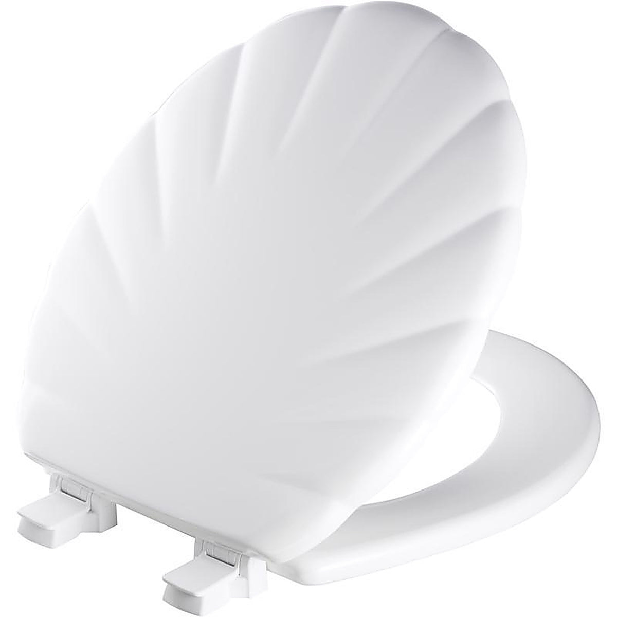 Bemis 22ECA 000 Mayfair Never Loosens Round White Molded Wood Toilet Seat