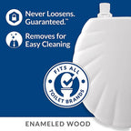 Bemis 22ECA 000 Mayfair Never Loosens Round White Molded Wood Toilet Seat
