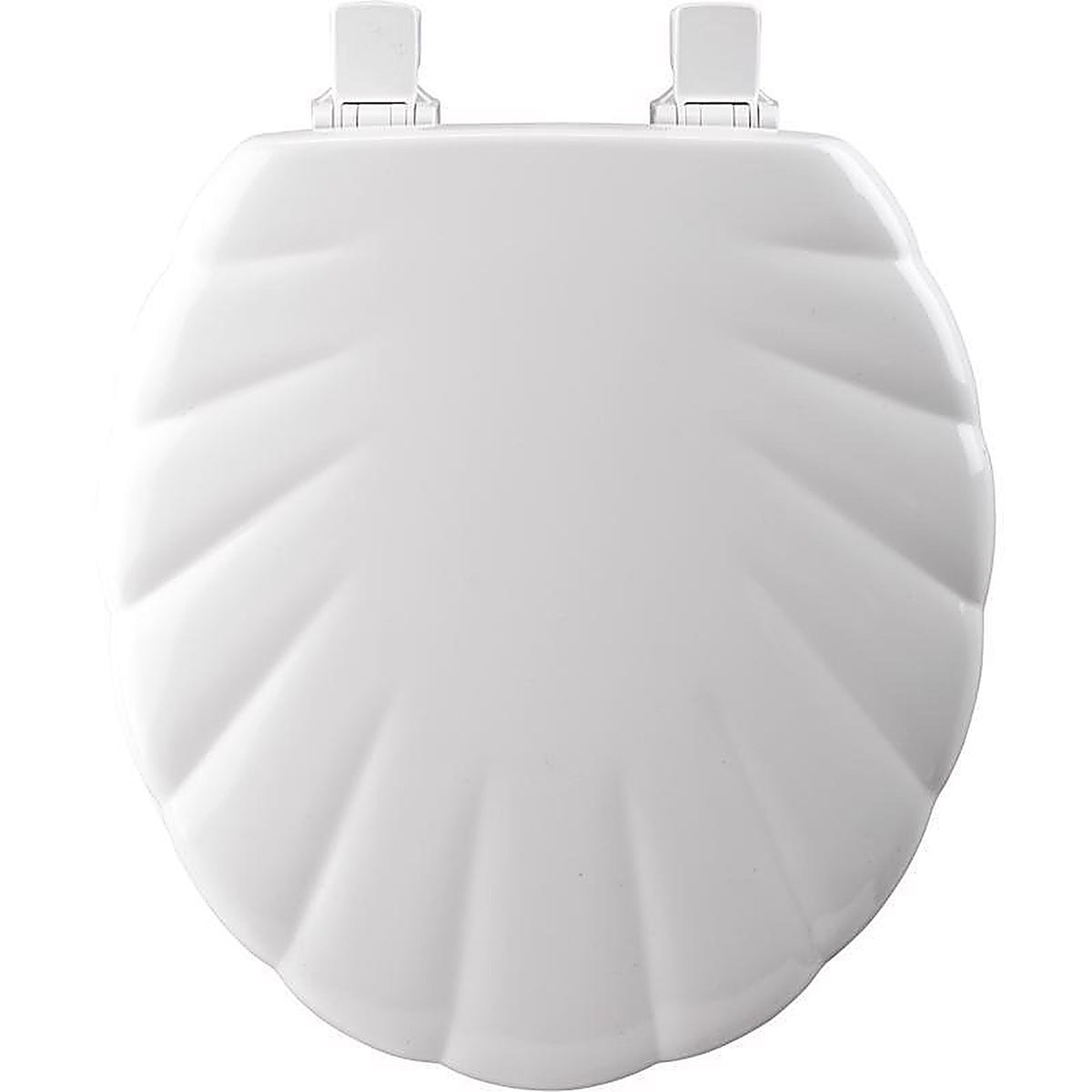 Bemis 22ECA 000 Mayfair Never Loosens Round White Molded Wood Toilet Seat