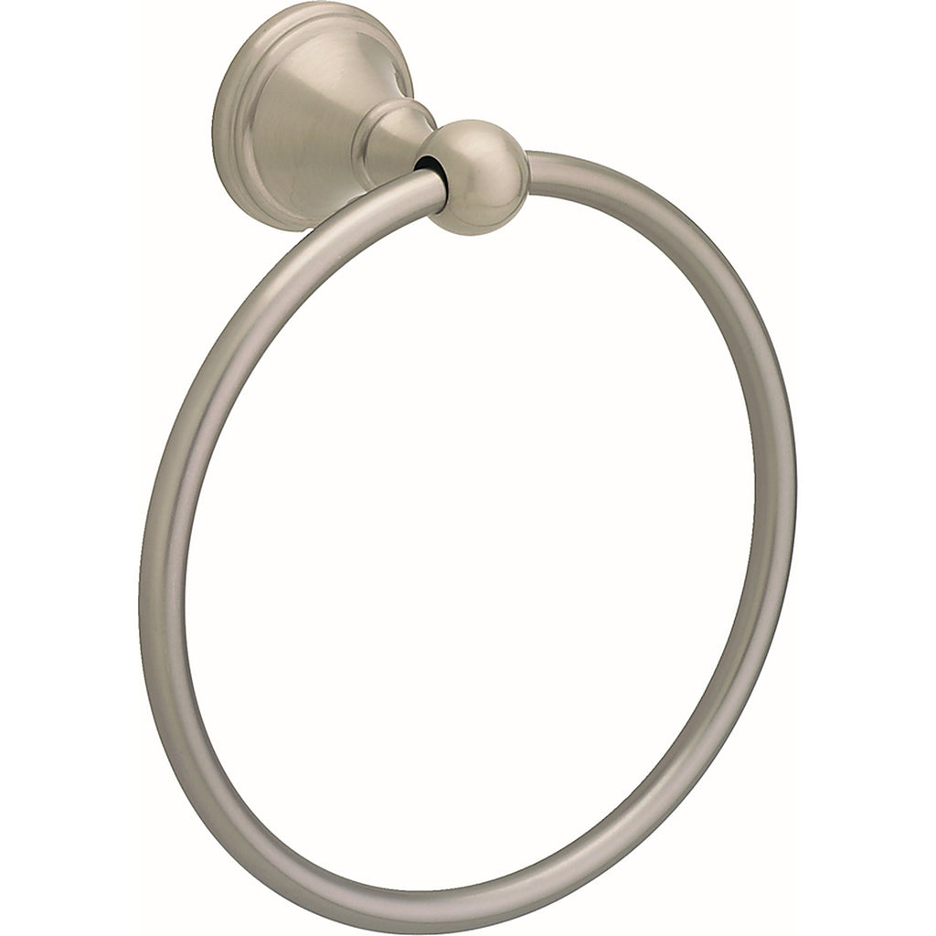 Delta 138033 Crestfield Satin Nickel Towel Ring Die Cast Zinc