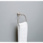 Delta 138033 Crestfield Satin Nickel Towel Ring Die Cast Zinc